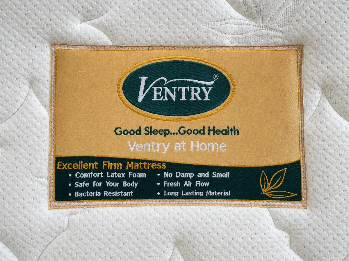 ป้ายสินค้าที่นอนยางพารา Ventry At Home