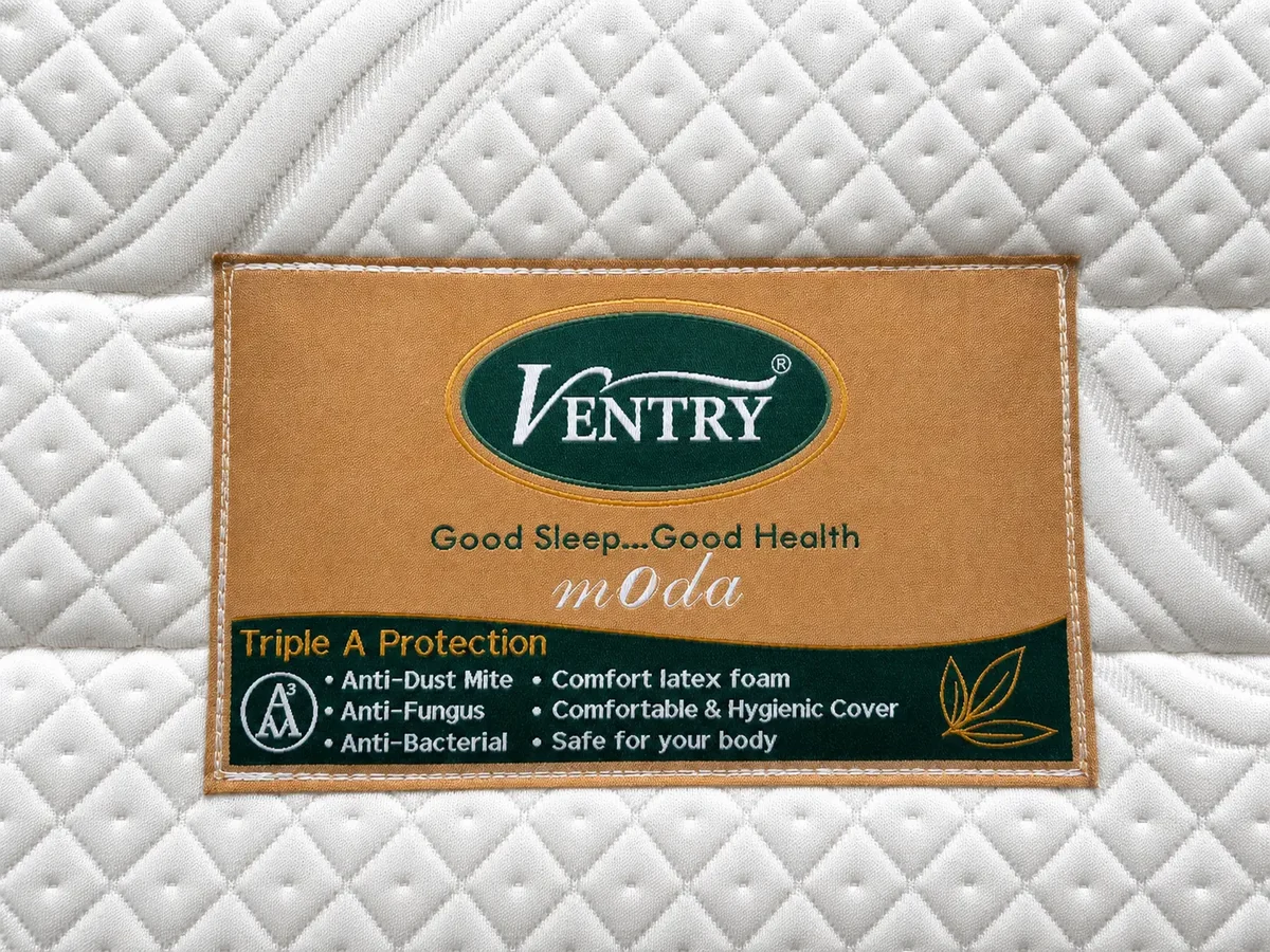 ป้ายสินค้าที่นอนยางพารา Ventry Moda